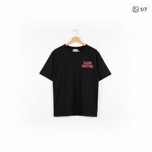 Gallery Dept. blackgraphic t-shirt logo print front and back short sleeve Size L